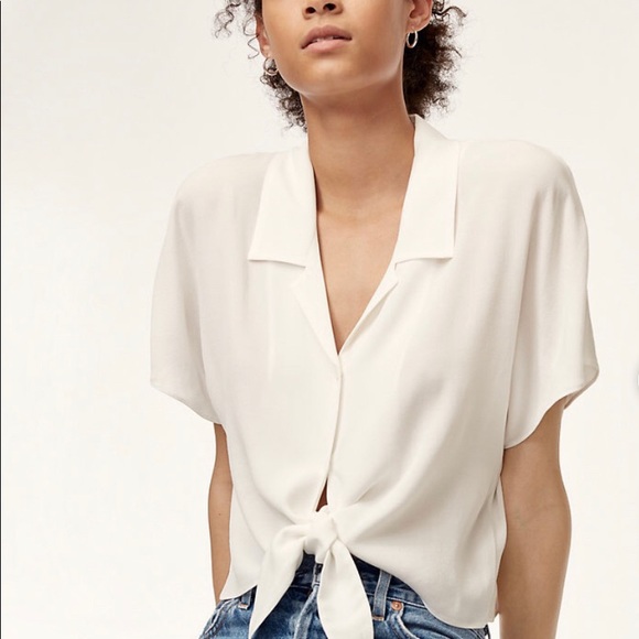 Aritzia Tops - Wilfred Free Tie-front “Huang” Blouse | Aritzia